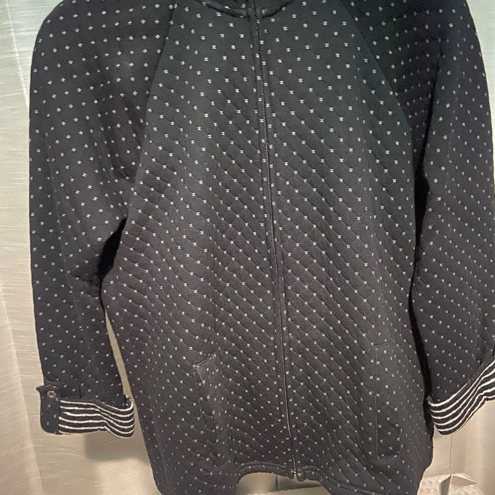 Croft & Barrow Black Quilted Hoodie